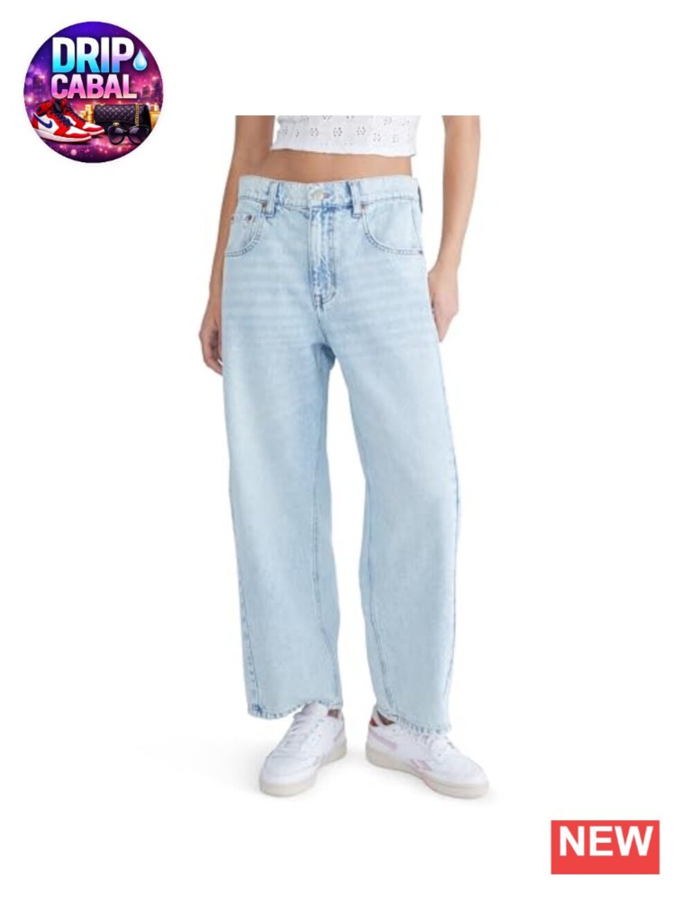 Aero Mid-Rise Barrel Leg Jean Women's Recycled Cotton Rigid Denim